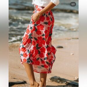 Fighting Eel Ava Sky Padang Pant XS Apple Blossom NWT